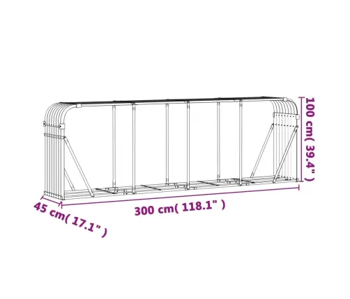 Malkas Statīvs, Koka Izskats, 300X45X100 Cm, Cinkots Tērauds Vidaxl