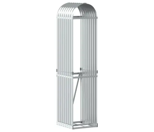 Küttepuude Alus, Hõbedane, 40 X 45 X 170 cm Tsingitud Teras