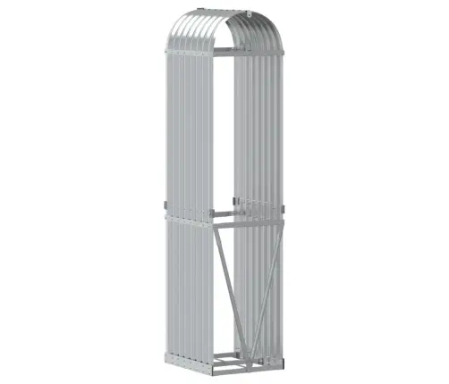 Küttepuude Alus, Hõbedane, 40 X 45 X 170 cm Tsingitud Teras