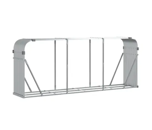 Küttepuude Alus, Hõbedane, 234 X 45 X 100 cm Tsingitud Teras