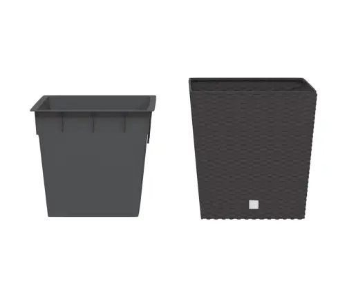 Puķu Kaste Ar Izņemamu Ieliktni, Brūna, 21/32 L, Pp Rotangpalma Vidaxl