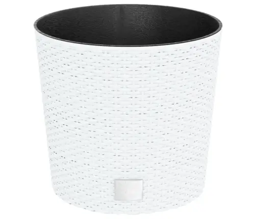 Puķu Kaste Ar Izņemamu Ieliktni, Balta,15/15,3L, Pp Rotangpalma Vidaxl