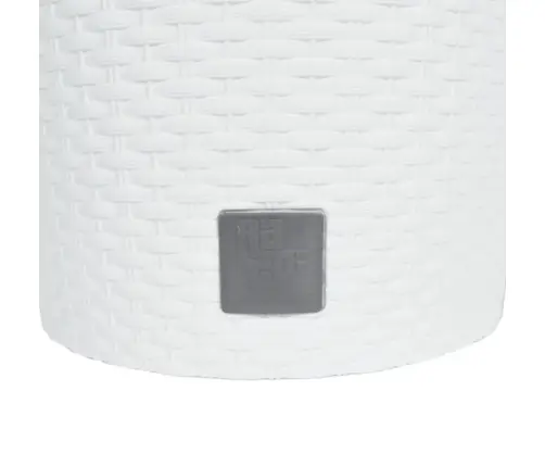 Puķu Kaste Ar Izņemamu Ieliktni, Balta,15/15,3L, Pp Rotangpalma Vidaxl