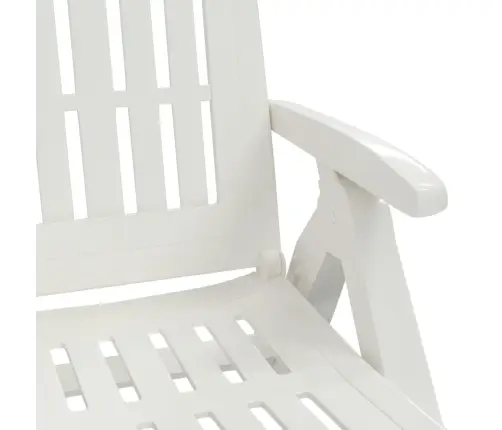 Salokāms Sauļošanās Zvilnis Ar Riteņiem, Balts Pp Vidaxl