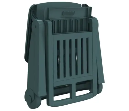 Salokāms Sauļošanās Zvilnis Ar Riteņiem, Zaļš, Pp Vidaxl