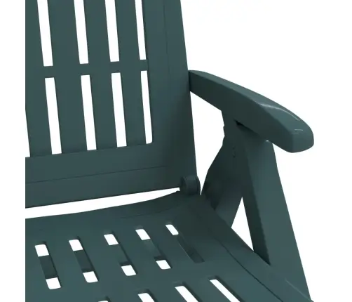 Salokāms Sauļošanās Zvilnis Ar Riteņiem, Zaļš, Pp Vidaxl