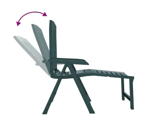 Päevitustool, Roheline, Plast