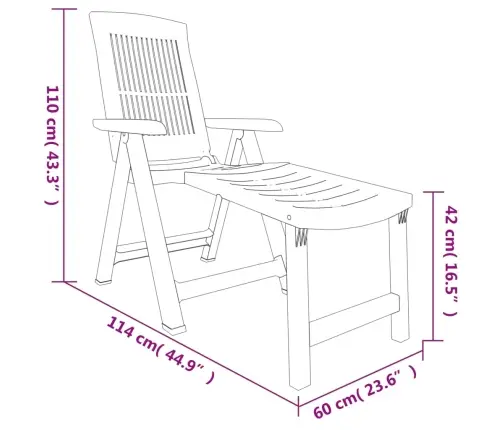 Päevitustool, Roheline, Plast