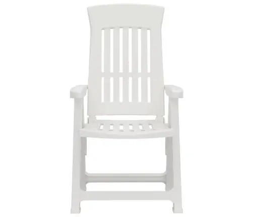 Atgāžami Dārza Krēsli, 2 Gab., Balti, Pp Vidaxl