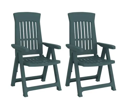 Dārza Nolaižamie Krēsli, 2 Gab., Zaļš, Pp Vidaxl