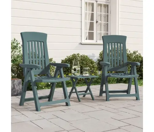 Dārza Nolaižamie Krēsli, 2 Gab., Zaļš, Pp Vidaxl