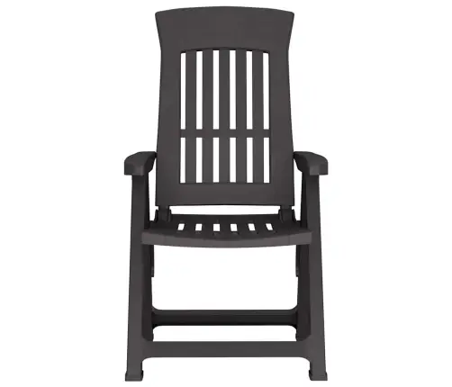 Atgāžami Dārza Krēsli, 2 Gab., Antracītpelēki, Pp Vidaxl