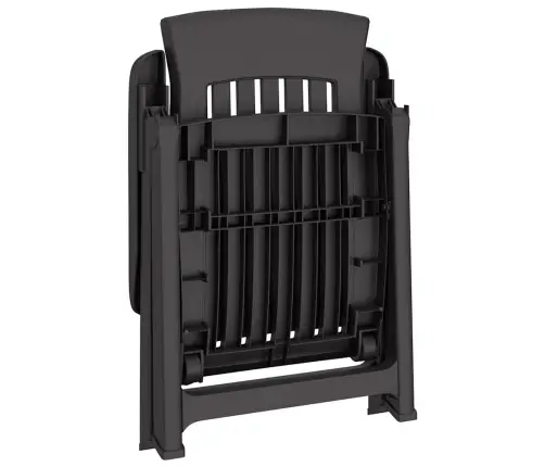 Atgāžami Dārza Krēsli, 2 Gab., Antracītpelēki, Pp Vidaxl