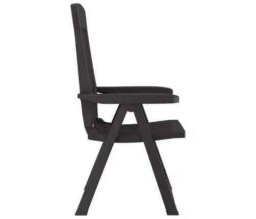 Atgāžami Dārza Krēsli, 2 Gab., Antracītpelēki, Pp Vidaxl