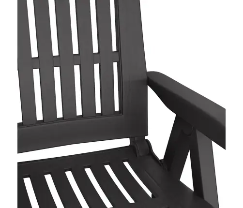 Atgāžami Dārza Krēsli, 2 Gab., Antracītpelēki, Pp Vidaxl