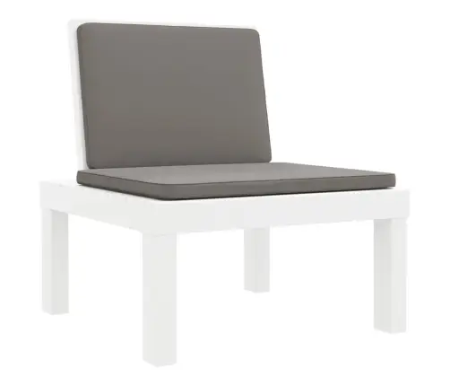 Sauļošanās Zvilnis Ar Matraci, Balts, Pp  Vidaxl