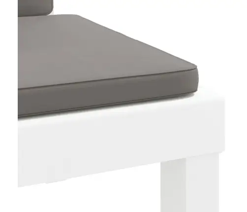 Sauļošanās Zvilnis Ar Matraci, Balts, Pp  Vidaxl