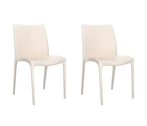 Dārza Krēsli, 2 Gb., Krēmbalti, 50X46X80 Cm, Polipropilēns Vidaxl Dārza Krēsli, 2 Gb., Krēmbalti, 50X46X80 Cm, Polipropilēns Vidaxl