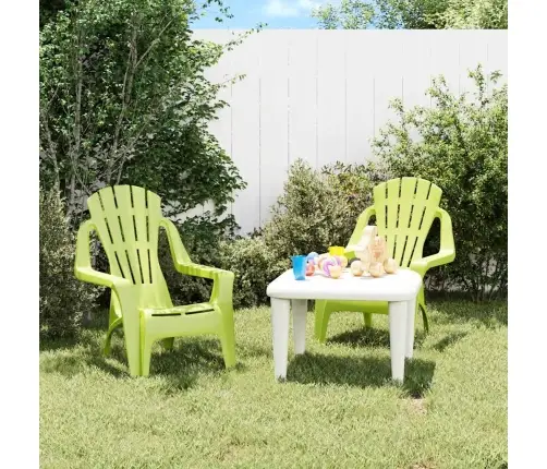 Dārza Krēsli Bērniem, 2 Gab., Zaļi, 37X34X44 Cm, Pp Vidaxl