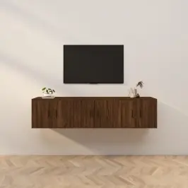 Sieninės Tv Spintelės, 3Vnt., Rudos Ąžuolo, 57X34,5X40Cm