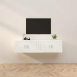 Sienas Tv Skapīši, 2 Gab., Balti, 80X34,5X40 Cm Vidaxl