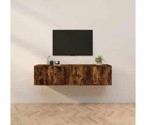 Sienas Tv Skapīši, 2 Gab., Ozolkoka Krāsā, 80X34,5X40 Cm Vidaxl