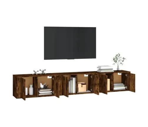 Sienas Tv Skapīši, 3 Gab., Ozolkoka Krāsā, 80X34,5X40 Cm Vidaxl Sienas Tv Skapīši, 3 Gab., Ozolkoka Krāsā, 80X34,5X40 Cm Vidaxl