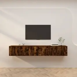 Sienas Tv Skapīši, 3 Gab., Ozolkoka Krāsā, 80X34,5X40 Cm Vidaxl