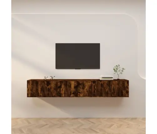 Sienas Tv Skapīši, 3 Gab., Ozolkoka Krāsā, 80X34,5X40 Cm Vidaxl Sienas Tv Skapīši, 3 Gab., Ozolkoka Krāsā, 80X34,5X40 Cm Vidaxl