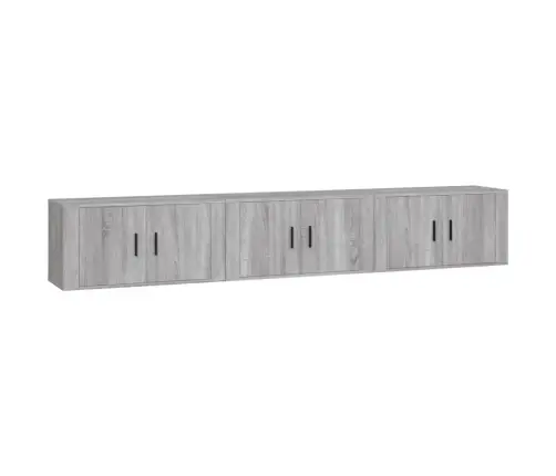 Seina Telerikapid, 3 Tk, Hall Sonoma, 80X34,5X40 Cm