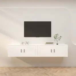 Sienas Tv Skapīši, 2 Gab., Balti, 100X34,5X40 Cm Vidaxl