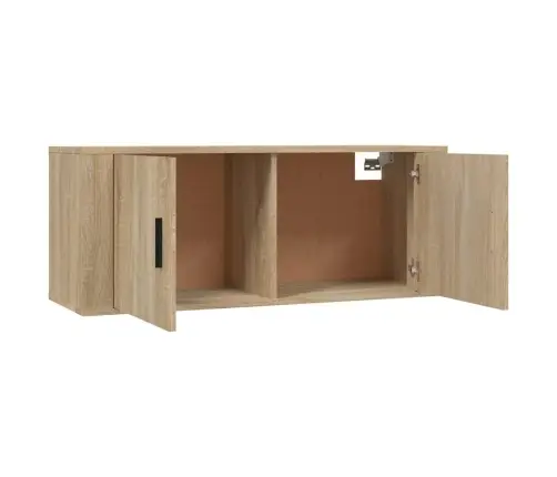 Sienas Tv Skapīši, 3 Gab., Ozolkoka Krāsā, 100X34,5X40 Cm Vidaxl