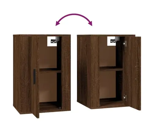 Tv Spintelių Komplektas, 2 Dalių, Rudas Ąžuolo, Mediena