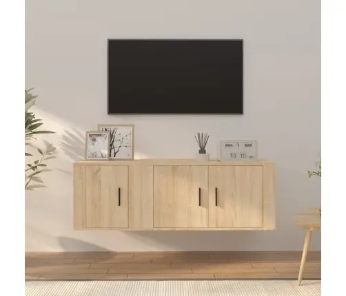 2-Daļīgi Tv Skapīši, Inženierijas Koks, Sonomas Ozolkoka Vidaxl