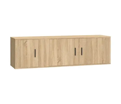 2-Daļīgi Tv Skapīši, Inženierijas Koks, Sonomas Ozolkoka Vidaxl