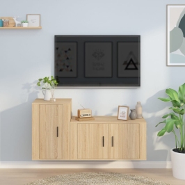 2-Daļīgi Tv Skapīši, Inženierijas Koks, Sonomas Ozolkoka Vidaxl