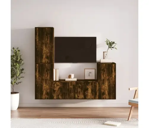 4-Daļīgs Tv Skapīšu Komplekts, Ozola Krāsa, Inženierijas Koks Vidaxl 4-Daļīgs Tv Skapīšu Komplekts, Ozola Krāsa, Inženierijas Koks Vidaxl