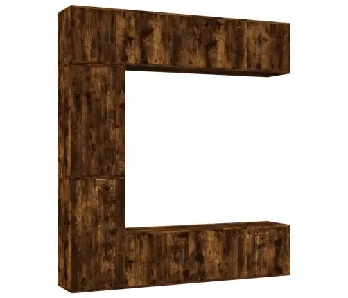 7-Daļīgs Tv Skapīšu Komplekts, Ozola Krāsa, Inženierijas Koks Vidaxl