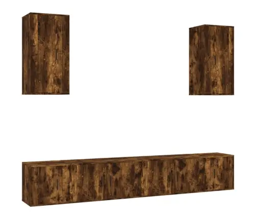 6-Daļīgs Tv Skapīšu Komplekts, Ozola Krāsa, Inženierijas Koks Vidaxl