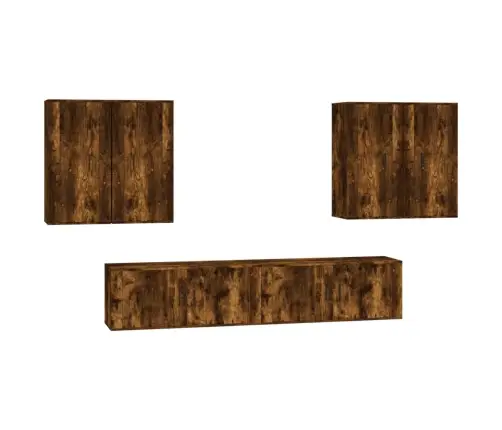 6-Daļīgs Tv Skapīšu Komplekts, Ozola Krāsa, Inženierijas Koks Vidaxl