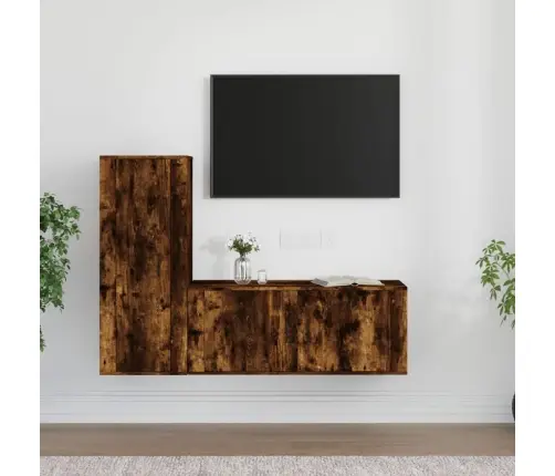 2-Daļīgs Tv Skapīšu Komplekts, Ozola Krāsa, Inženierijas Koks Vidaxl 2-Daļīgs Tv Skapīšu Komplekts, Ozola Krāsa, Inženierijas Koks Vidaxl