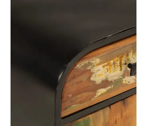 Puhvetkapp, 140 X 35 X 70 cm Taastatud Puit Ja Metall