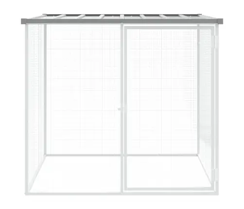 Vistu Būris, Jumts, Gaiši Pelēks, 103X98X90 Cm, Cinkots Tērauds Vidaxl