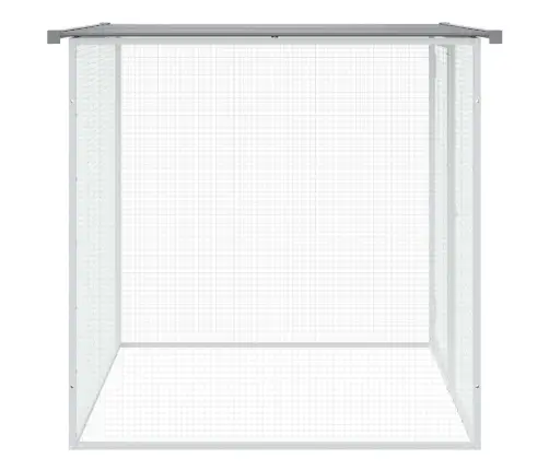 Vistu Būris, Jumts, Gaiši Pelēks, 103X98X90 Cm, Cinkots Tērauds Vidaxl