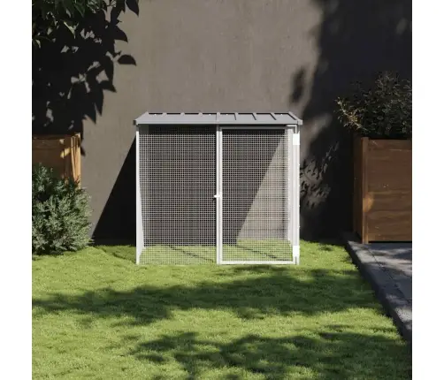 Vistu Būris, Jumts, Gaiši Pelēks, 103X98X90 Cm, Cinkots Tērauds Vidaxl