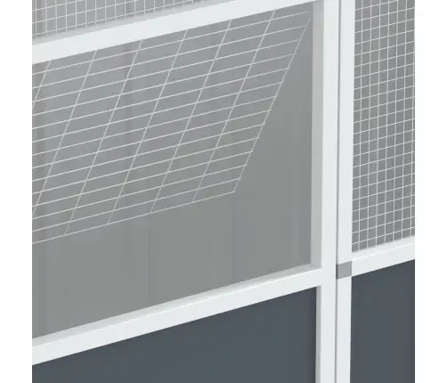 Putnu Būris, Antracītpelēks, 215X78X200 Cm, Cinkots Tērauds Vidaxl