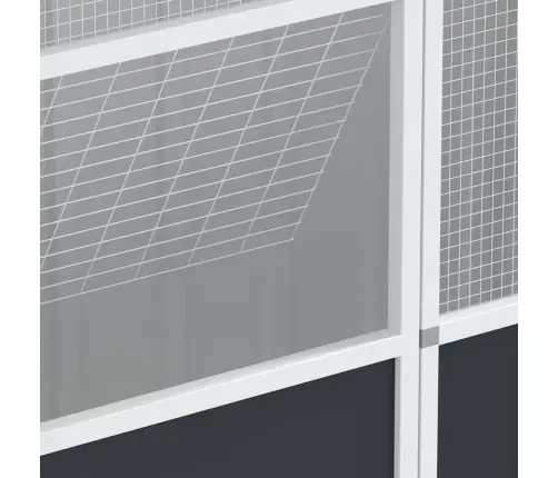 Putnu Būris, Antracītpelēks, 215X78X200 Cm, Cinkots Tērauds Vidaxl