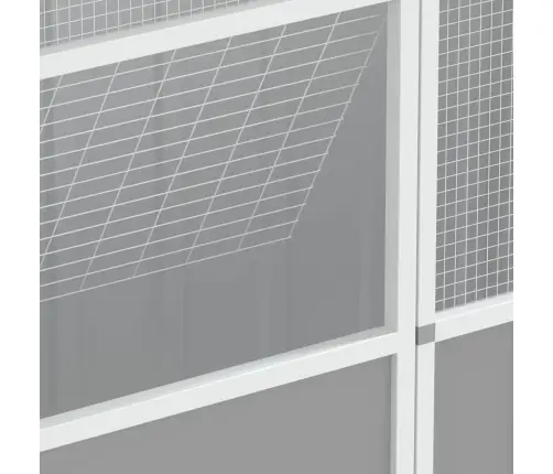 Putnu Būris, Pelēks, 215X78X200 Cm, Cinkots Tērauds Vidaxl