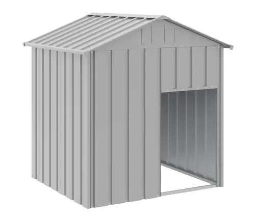 Koerakuut Katusega, Helehall, 117X103X123 cm Teras