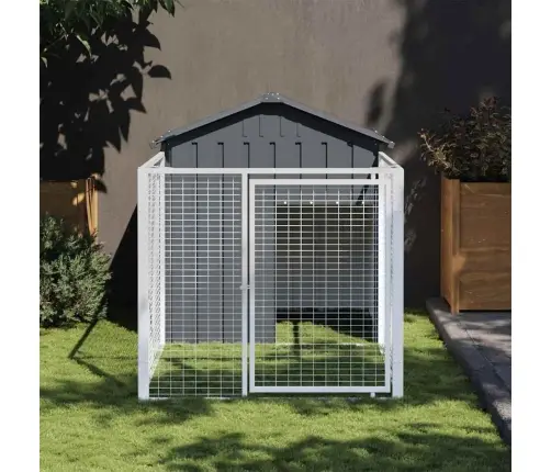 Šuns Narvas Su Aptvaru, Antracito, 117X201X123cm Plienas